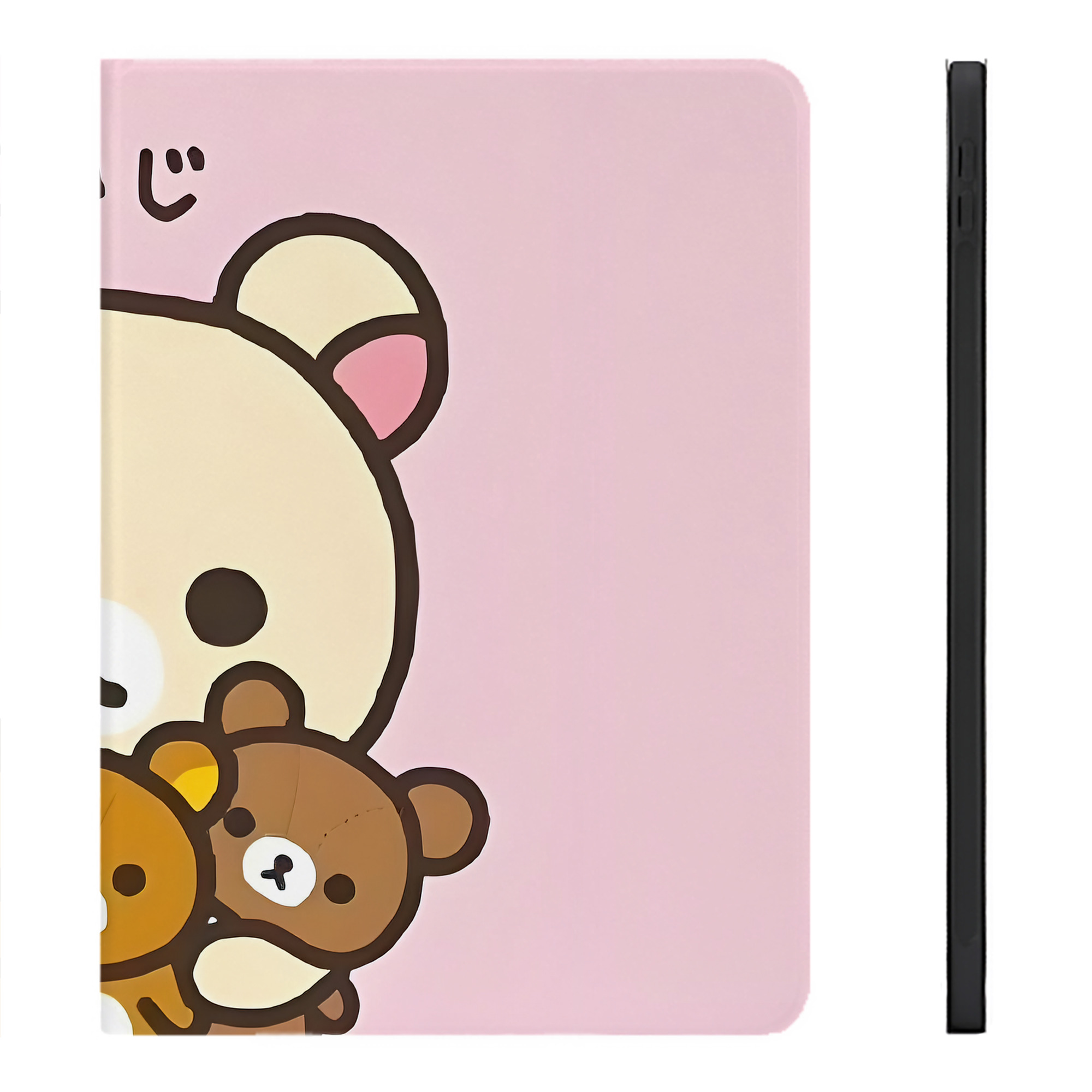 （画像用） リラックマ リラックマ キイロイトリ Rilakkuma Korilakkuma Kiiroitori IPadケース ペンホルダー付き ブックスタイルデザイン